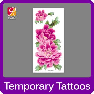 Color Tattoo Sticker Flower Design