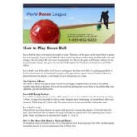 Play Bocce Ball Instruction Sheet