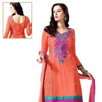 Chanderi Semi Stitched Salwar Kameez