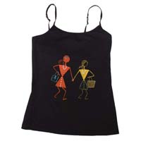 hand painted gals going shopping tank top