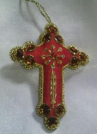 Christmas cross shaped hanging