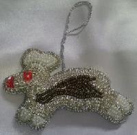 Christmas rabbit shape decoration