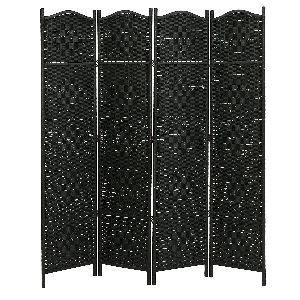 4 Panel Bamboo Woven Room Divider
