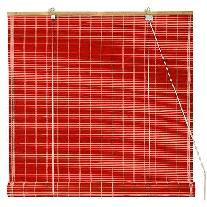 Bamboo Roll Up Blinds - Red