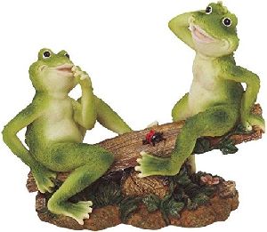 Frogs on Seesaw Garden Decoration