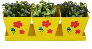 Three Planter Square Herb Set