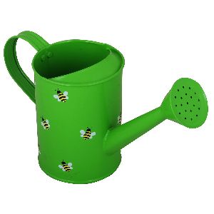 Watering Can in Green with design of honey bees