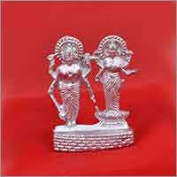 Parad Laxmi Vishnu Statue On Plate