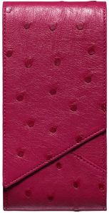 RASPBERRY OSTRICH FLAP CASE