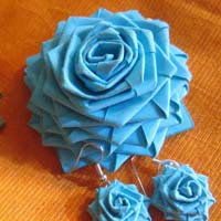 Paper Rose Earrings