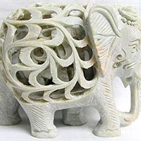 Marble Elephant Statue