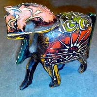 Wooden Embossed Painted Horse