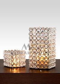 crystal beads t-light holder