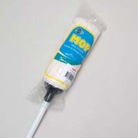 Mop 44in White Black Metal Handle W Plastic Cover