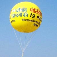 Polio  advertising balloon