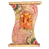 Handmade Paper Mashe Ganesha Panel