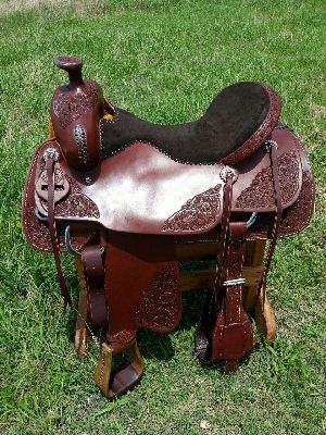 Western horse saddle trail saddle