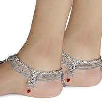 Buy Bridal Silver Anklets From M M Ornaments Rajkot India Id