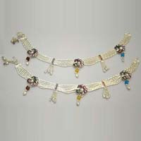 Meena Silver Anklets