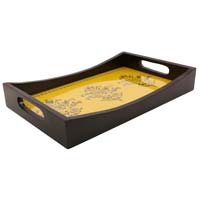 Damask Designer Yellow Tray