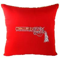 Zari Embroidered Stylish Gun Cushion Cover