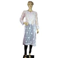 embroidered georgette designer kurtis