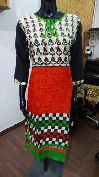 Ladies Cotton Jacquard Kurti