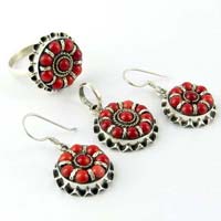 Coral Jewelry Set