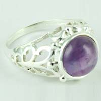 Secret Purple Amethyst Sterling Silver Ring