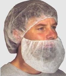 White Polypropylene Beard Cover Beard Protector