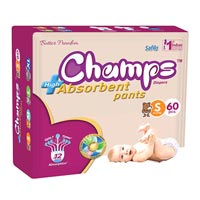 Champs High Absorbent Diaper Small (60 Pcs)