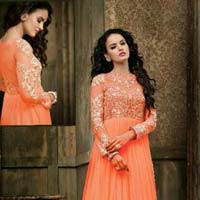 D1100 Georgette Embroidered Anarkali Type Suit