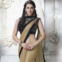 DESIGNER LUCTA SHIMMER & FAUX GEORGETTE JACQUARD PARTY WEAR SAREE