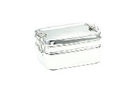 STAINLESS STEEL LUNCHBOX RECT DOUBLE LAYER 14X10X8CM