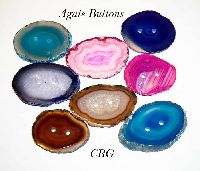AGATE SLICES WITH BUTTON HOLES