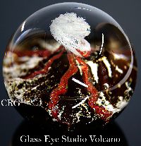 GLASS EYE STUDIO VOLCANO PAPERWEIGHT