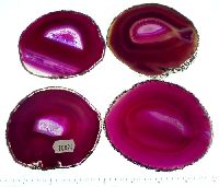 SILVER PLATED AGATE COASTERS