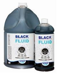 black disinfectant fluid