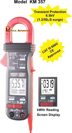 PHASE TRMS POWER CLAMP-ON METER RECORDING FUNCTION