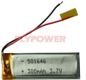 3.7V 300mAh Lithium Ion Polymer Battery Pack (1S1P Of FLP-501646)