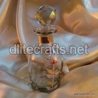 Clear Glass Gold Paint Perfume Bottle And Decanter