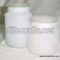 Frosted Glass Jar & Canister