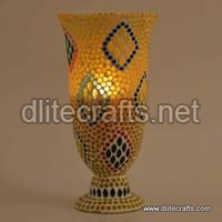 Glass Color Mosaic Candle Holder