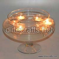 Glass Fluting t-light votive Bowl