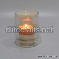 Glass Printed Candle Votive