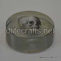 Glass Printed Paper Weight