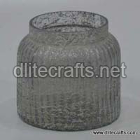 Silver Glass Jar