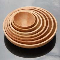 Wooden Bowl Plate Set