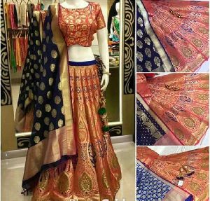 Banarasi Art Lehenga Fabric Set