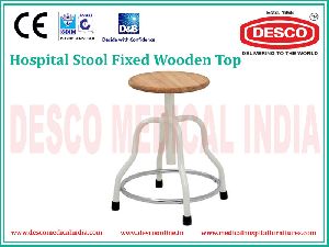 FIXED WOODEN TOP STOOL
